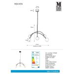 Markslöjd HEAVEN Pendant 5L Black/Opal - MS-107560