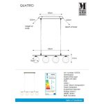 Markslöjd QUATTRO Pendant 4L Steel - MS-107573