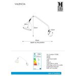 Markslöjd VALENCIA Wall 1L White - MS-107582