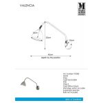 Markslöjd VALENCIA Wall 1L Grey - MS-107585 /KIFUTOTT!!/