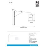 Markslöjd PERN Wall 1L White/Steel - MS-107594 /KIFUTÓ!!/