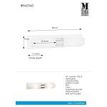 Markslöjd BRASTAD Wall 2L White IP44 - MS-107615