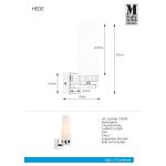 Markslöjd HEDE Wall 1L Chrome/White IP44 - MS-107630