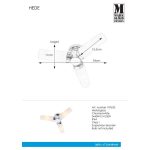 Markslöjd HEDE Ceiling 3L Chrome/White - MS-107632