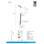 Markslöjd SPIN Table 1L White/Steel - MS-107729