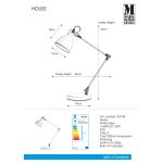 Markslöjd HOUSE Table 1L White/Steel - MS-107738