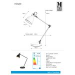 Markslöjd HOUSE Table 1L Black/Steel - MS-107739