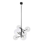 Markslöjd ANDREW Pendant 6L Black/Clear - MS-107748