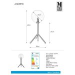 Markslöjd ANDREW Table 1L Black/Clear - MS-107749