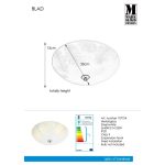 Markslöjd BLAD Plafond 2L 35cm White/Steel  - MS-107754