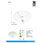 Markslöjd RUTA Plafond 2L 35cm White/Steel  - MS-107756