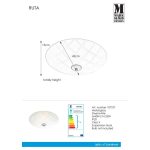 Markslöjd RUTA Plafond 3L 43cm White/Steel  - MS-107757