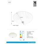 Markslöjd CUT Plafond 2L 35cm White/Steel  - MS-107758
