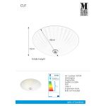 Markslöjd CUT Plafond 3L 43cm White/Steel  - MS-107759