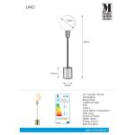 Markslöjd UNO Table 1L 60cm Brass/White - MS-107765