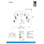 Markslöjd TORINO Ceiling 5L White - MS-107781