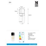 Markslöjd ZEN Ceiling 1L Black/Clear IP44 - MS-107796