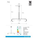 Markslöjd PALS Pendant 3L Black/White - MS-107828 /KIFUTÓ!!/