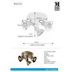Markslöjd ROCCO Sufitowa 3L Antyczny - MS-107852
