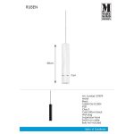 Markslöjd RUBEN Wisząca 1L Czarna - MS-107879