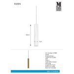 Markslöjd RUBEN Wisząca 1L Złoty Szczotkowany - MS-107880