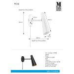 Markslöjd PEAK Kinkiet 1L Czarna - MS-107898