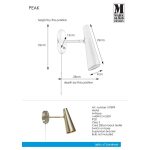 Markslöjd PEAK Kinkiet 1L Antyczny - MS-107899