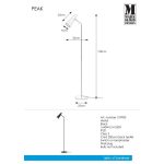 Markslöjd PEAK Podłogowa 1L Czarna - MS-107900