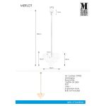 Markslöjd MERLOT Wisząca 13L Złoty/Biała - MS-107903