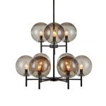 Markslöjd CROWN Wisząca 9L Czarna/Przydymiony - MS-107921