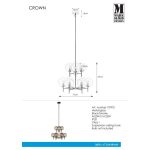 Markslöjd CROWN Wisząca 9L Czarna/Przydymiony - MS-107921