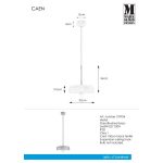 Markslöjd CAEN Wisząca 1L Szary/Złoty - MS-107924
