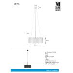 Markslöjd LEVEL Wisząca 3L Czarna - MS-107925
