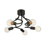 Markslöjd MEDUSA Sufitowa 5L Czarna/Szary - MS-107931