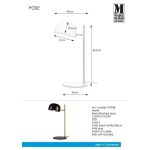 Markslöjd POSE Stołowa 1L Czarna/Złoty Szczotkowany - MS-107938