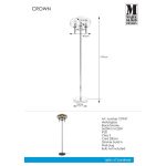 Markslöjd CROWN Podłogowa 3L Czarna/Przydymiony - MS-107947