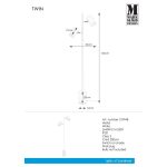 Markslöjd TWIN Podłogowa 2L Biała - MS-107948