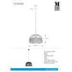 Markslöjd COTTAGE Wisząca 1L Czarna - MS-107981