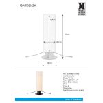 Markslöjd GARDEN 24 Cylinder 70cm 12W Biała - MS-107985
