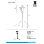 Markslöjd GARDEN 24 Latarnia 3W Czarna - MS-107991