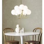 Markslöjd BIANCO Wisząca 9L Gold/Biała - MS-107994