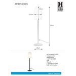 Markslöjd AFTERNOON Podłogowa 1L Small Czarna/Biała IP44 - MS-107997