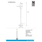 Markslöjd AFTERNOON Podłogowa 1L Big Czarna/Biała IP44 - MS-107998