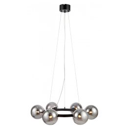 Markslöjd CIRCLE Pendant 6L Black/Smoke - MS-108051