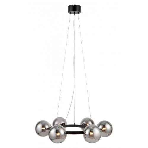 Markslöjd CIRCLE Pendant 6L Black/Smoke - MS-108051