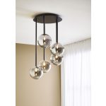 Markslöjd UNIVERSE Pendant 5L Black/Smoke - MS-108111