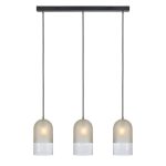 Markslöjd COPE Pendant 3L Frosted/Clear/Black - MS-108226