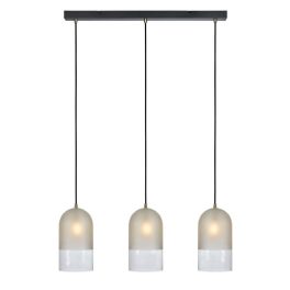Markslöjd COPE Pendant 3L Frosted/Clear/Black - MS-108226