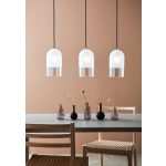 Markslöjd COPE Pendant 3L Frosted/Clear/Black - MS-108226