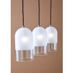 Markslöjd COPE Pendant 3L Frosted/Clear/Black - MS-108226